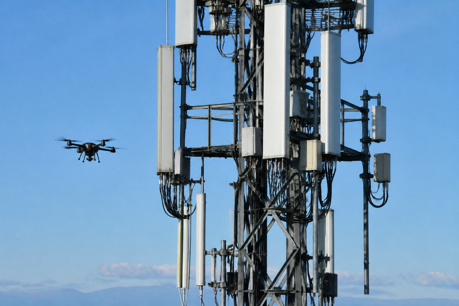 Telecom tower inspection by drone